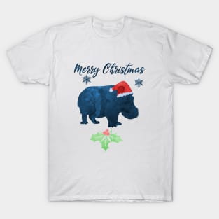 Christmas Hippo T-Shirt